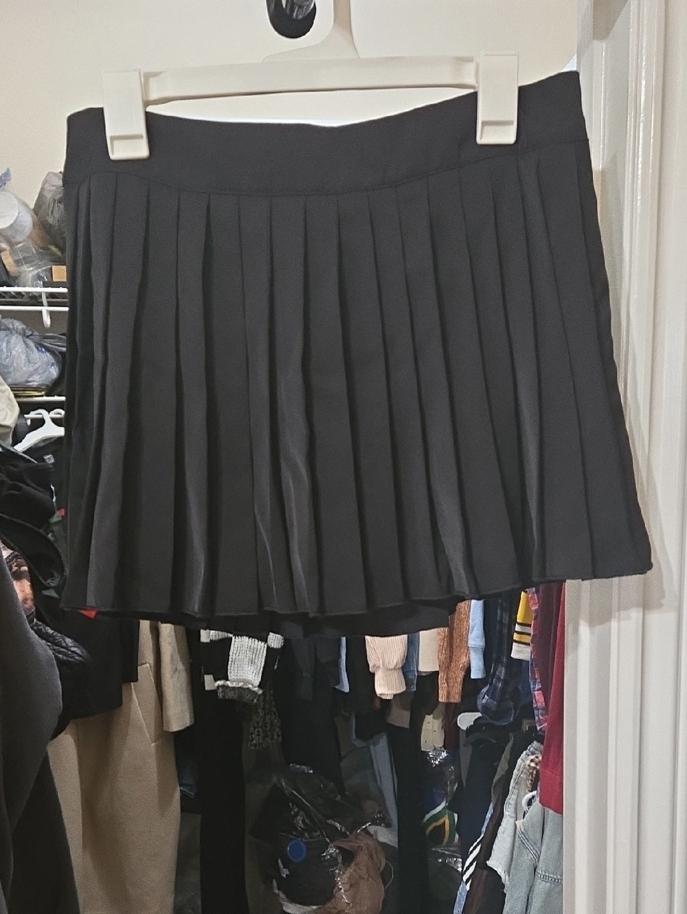 SHEIN Black Pleated Mini Skort